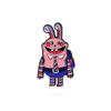 Little Rabbit Student & Mama Bird Balloon Seller Cartoon Brooch