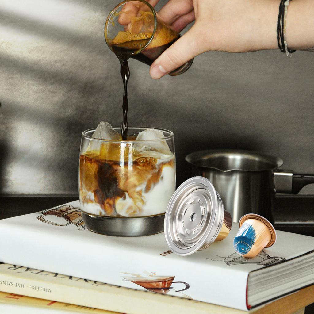 Innovative Coffee Tray Coffee Pods Converter Coffee Holder Coffee Converter Stainless Steel Texture for Coffee Pods