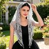 Fringed Lace Veil Shawl Tassel Style Veil Face-covering Headscarf Weddings Decoration Vintage