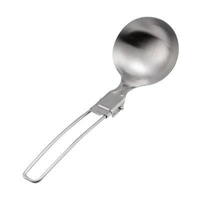 Foldable Stainless Steel Tableware Spatula Shovel Ladle Camping Cooking Utensils Lightweight Dinnerware Hiking Bushcraft Gadgets