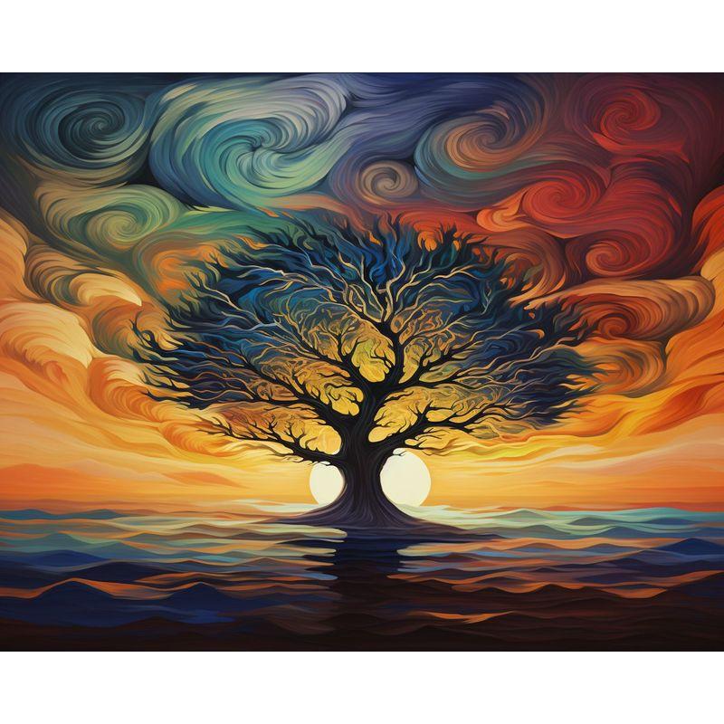 Diamond Painting Tree Scenic Cross Stitch Landscape Diamond Embroidery Handmade Art Rhinestone Picture New Arrival