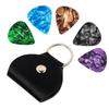 Guitar Pick Pouch + Set of 5 Picks, Pick Storage Pouch, Pick Case, 5 Picks (Random Colors)