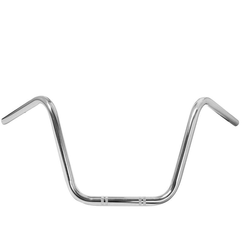 22mm/25mm Motorcycle Handlebar for Harley Sportster XL883 XL1200 X48 Dyna Softail Road King Heritage, Aluminum Bent Bar