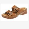 2025 Wedges Sandals Shoes for Women Fashion Belt Buckle Platform Outdoor Walking Slippers Non-slip Open Toe Ladies Shoes