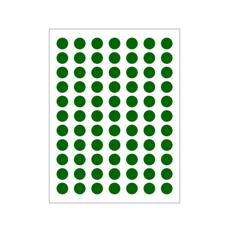 10 Colors Mixed Polka Dot Round Label Stickers: Small & Large, Red, Yellow, Blue, Green, Pink, White, Black, Orange