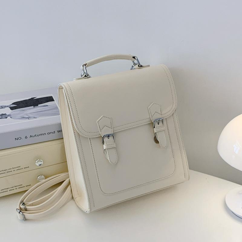 

Рюкзак женский большой вместимости повседневный 2024 новый модный портативный студенческий корейский выпуск школьная сумка маленькая квадратная сумка универсальный рюкзак бежевый