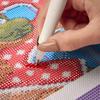 2026 Wall Calendar Rhinestone Painting Kit DIY Rhinestone Art Calendar with Gemstones Pen Tray 12-Month Flip Wall Hanging Calendar