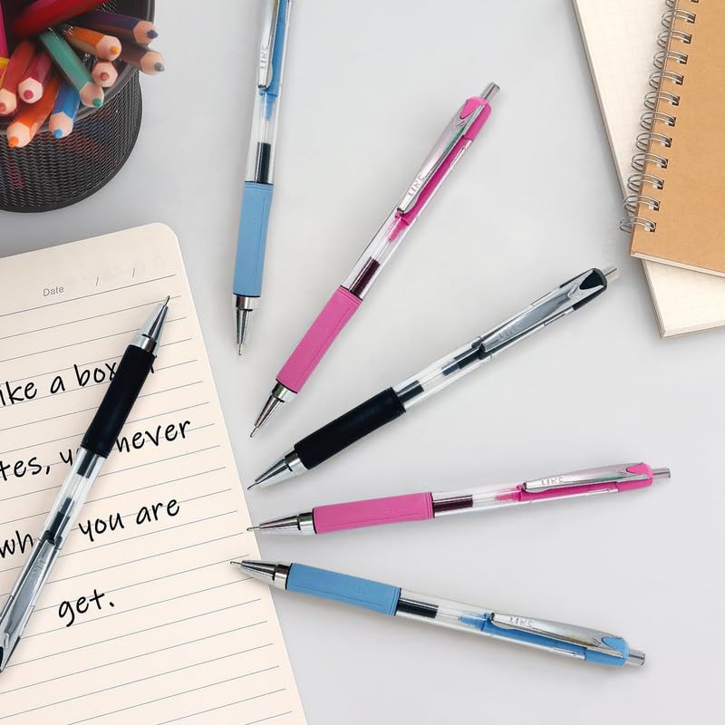 Linc Mr.Click Retractable Ball Pen 0.7 mm Blue Ink Pack of 1 X 10pcs Smooth Writing Pens For Office School And Daily Use