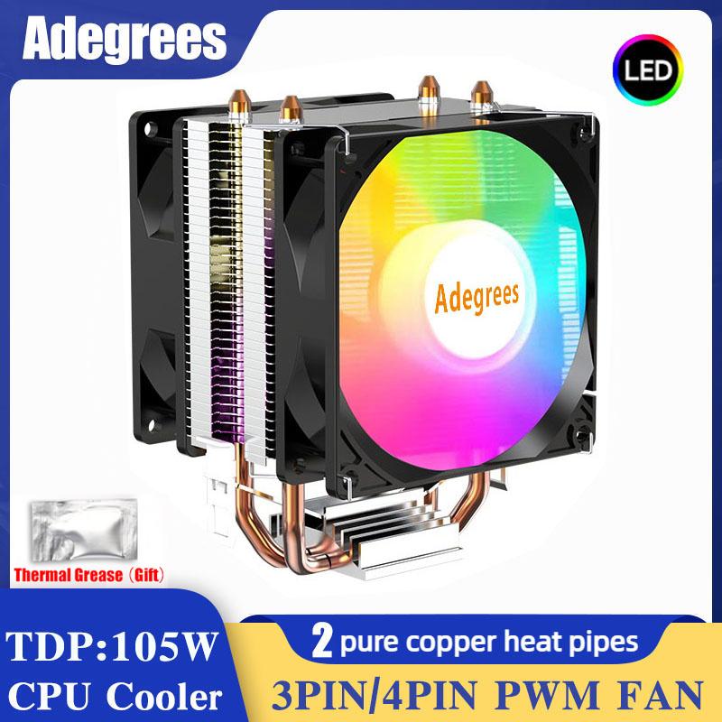 Воздушный кулер для процессора X79 X99 3-контактный PWM 4-контактный тихий вентилятор охлаждения процессора для Intel LGA 1151 1155 1200 1700 2011 AMD AM3 AM4 Радиатор для ПК Colorful-3PIN-1Fan