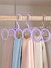 2/5/10/20pcs-Plastic Solid Pants Hanger Multifunctional Hanger Pants Hanger Scarf Storage Hange