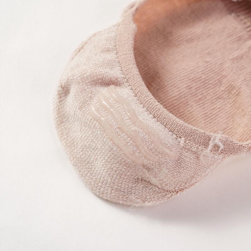 Women's Invisible Cotton Boat Socks Mesh Breathable Ankle Low Cut Silicone Non-Slip Socks