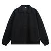 Mens Loose Turn Down Collar Raglan Sleeve Casual Short Jacket Outerwear