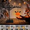 Lanterna zucca fantasma libreria Lanterna LED calda Luce lettura Halloween Decorazione scrivania