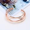 Stainless Steel Multi Layer Crossing Bangles for Women Girls Open Adjustable Arm Cuff Bracelets Special Design Jewelry Gifts