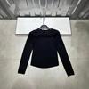 Xiangjia 2025 Autumn/Winter Wool Blend Round Neck Knit Top