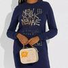 Coach X Basquiat Square Bag 18 Collaboration Solid Color Graffiti Print Leather Square Shoulder Bag Women Handbags Ivory 6897-B4IY