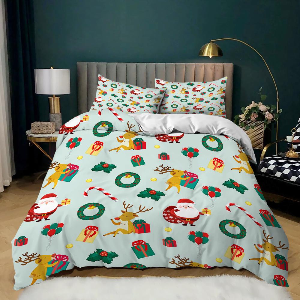Christmas Set 3 Holiday Set Quilt Cover Gift Tree Three-Piece Set