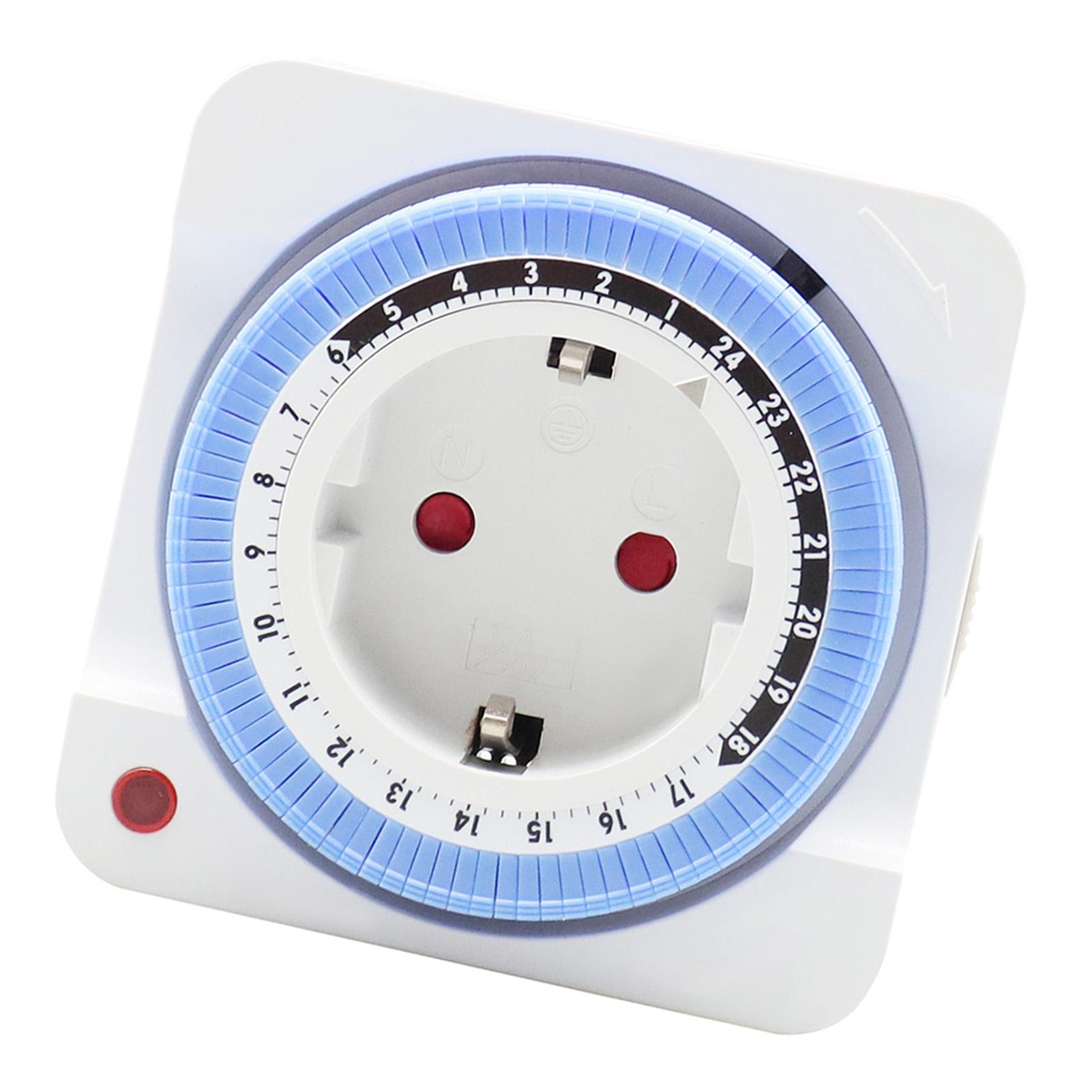 

Розетка с 24-часовым таймером Механический программируемый переключатель Электрическая В помещении Настенная вилка