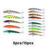 5/10pcs Minnow Fishing Lure Plastic Artificial Baits Topwaters Artificial Wobbler Crankbait Hard Baits Fishing Accessory