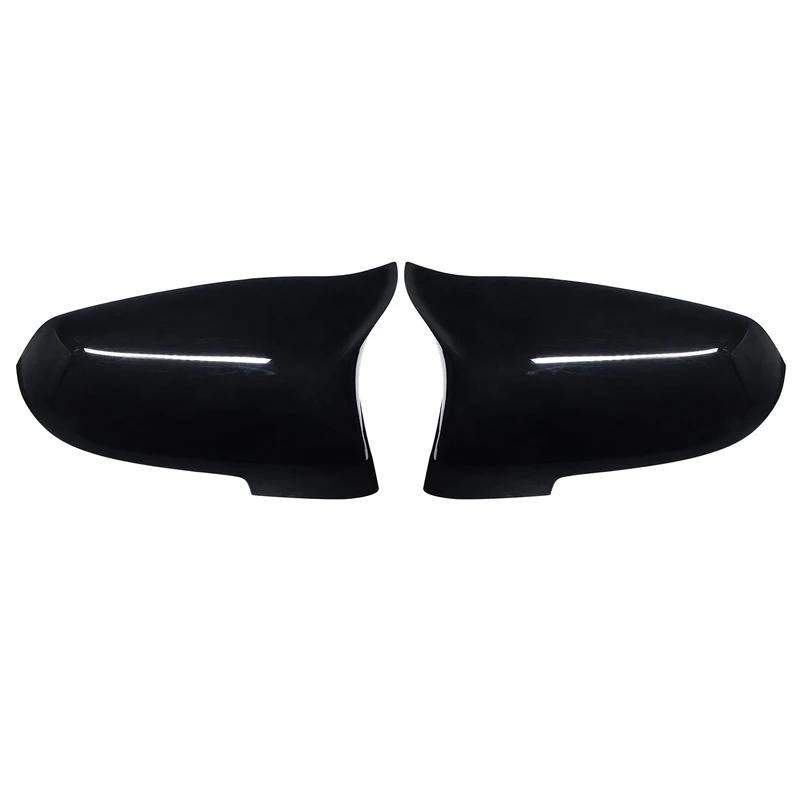 For BMW 5 Series F10 F11 F18 LCI Side Mirror Cover Caps Glossy Black 2014-2016
