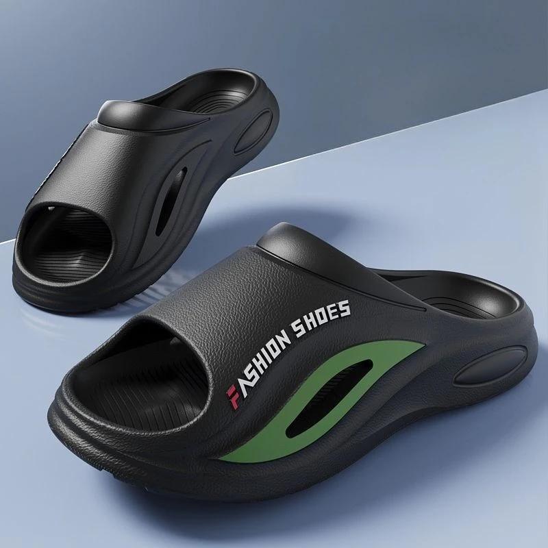 Fashion Platform Male Slipper Anti-slip Soft Beach Indoor Couple House Walk Around Home Sabot Slides High Quality Fashion Eva Men's Shoe