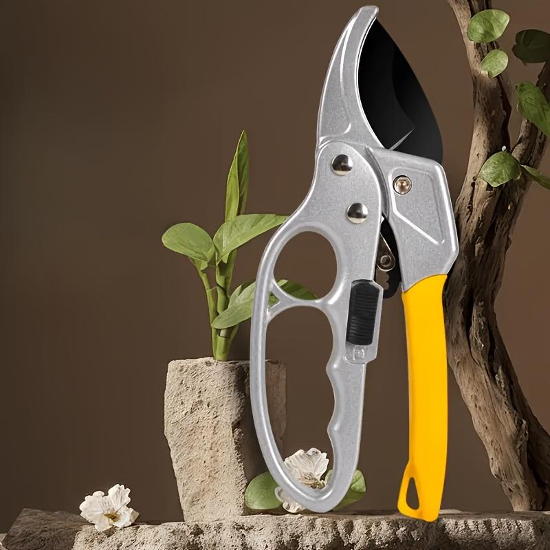 

1pc NO603pcs 3-Speed High Carbon Steel Pruning Scissors with Ergonomic Ambidextrous Handle - Durable Garden Shears жёлтый
