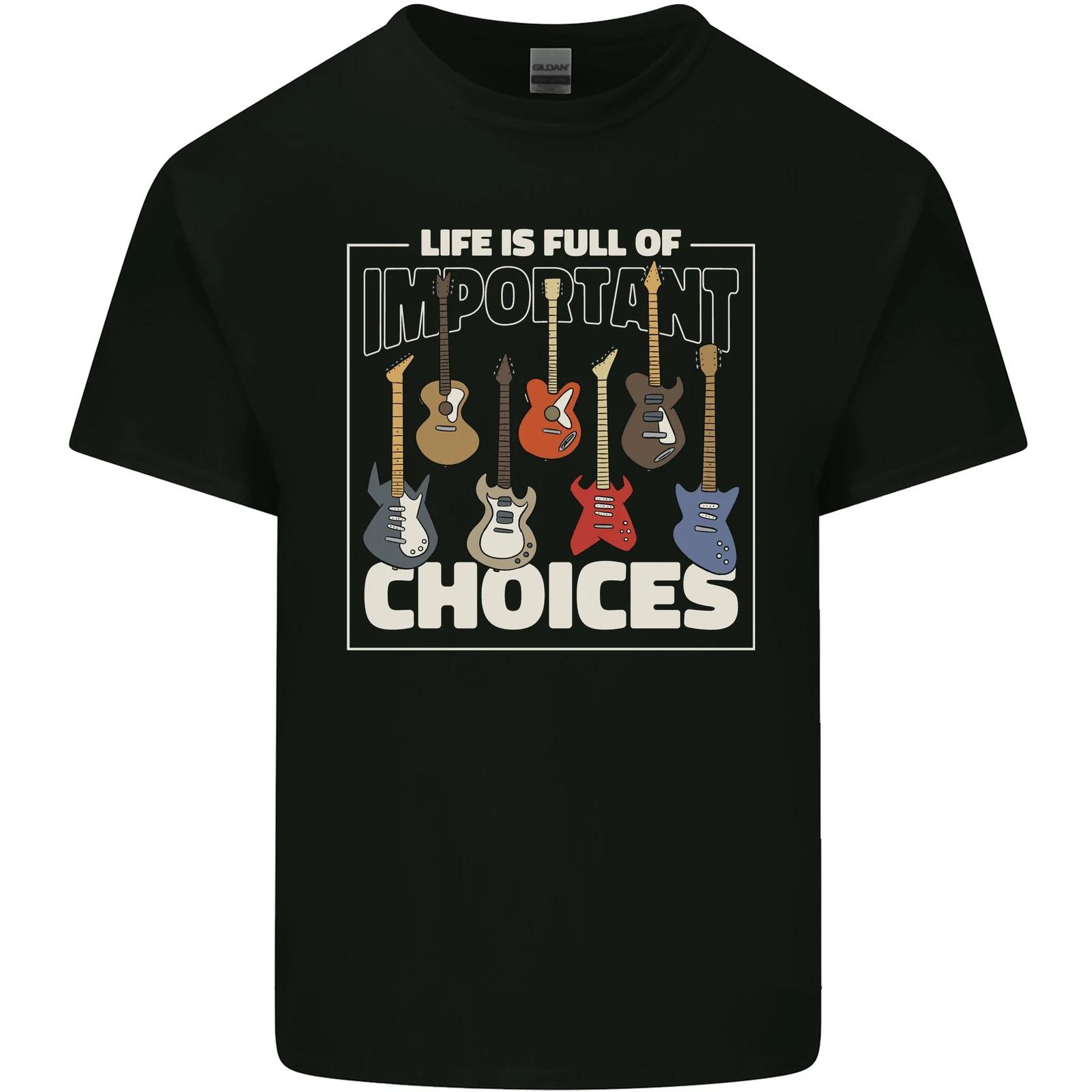 

Guitar Important Choices Guitarist Music Kids T-Shirt Childrens XL