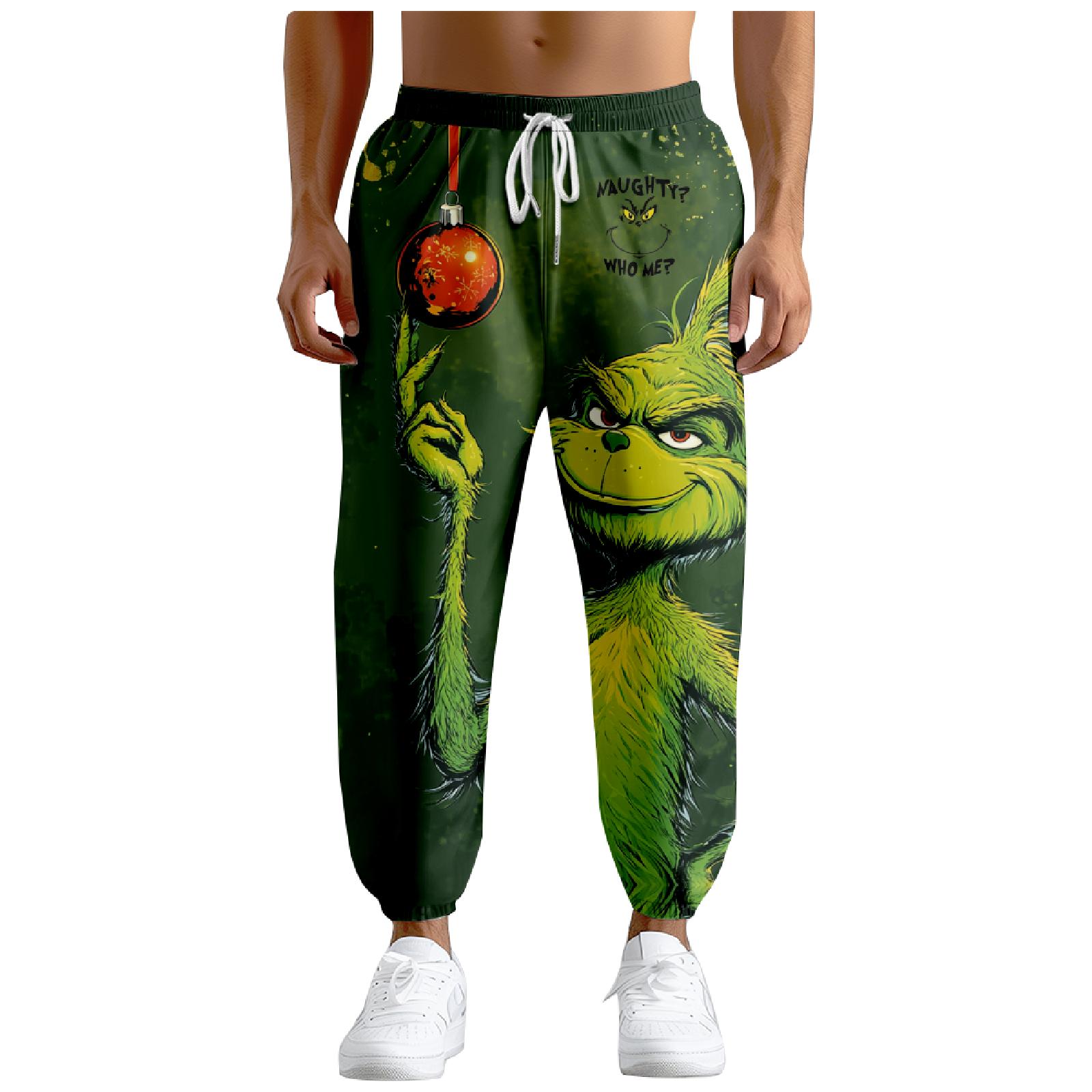 

Чоловічі повсякденні спортивні штани. Чоловічі вільні прямі легінси XXL зелений