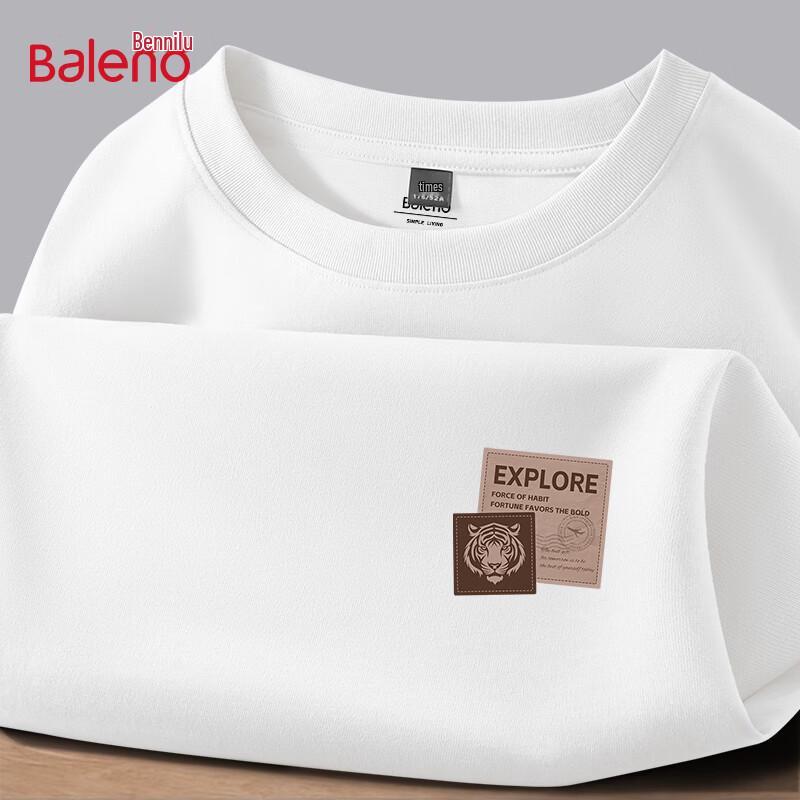 Baleno Men's Tiger Head Print Cotton Long-Sleeve T-Shirt