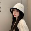 Autumn and Winter Face Showing Japanese Style Wool Bucket Hat Knitted Warm Fisherman Hat Outdoor Leisure