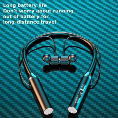 Wireless Headphones Bluetooth 5.0 Neckband Earphones Silicone Hifi 9D Stereo Sports Headset Halter Waterproof Magnetic Earbuds
