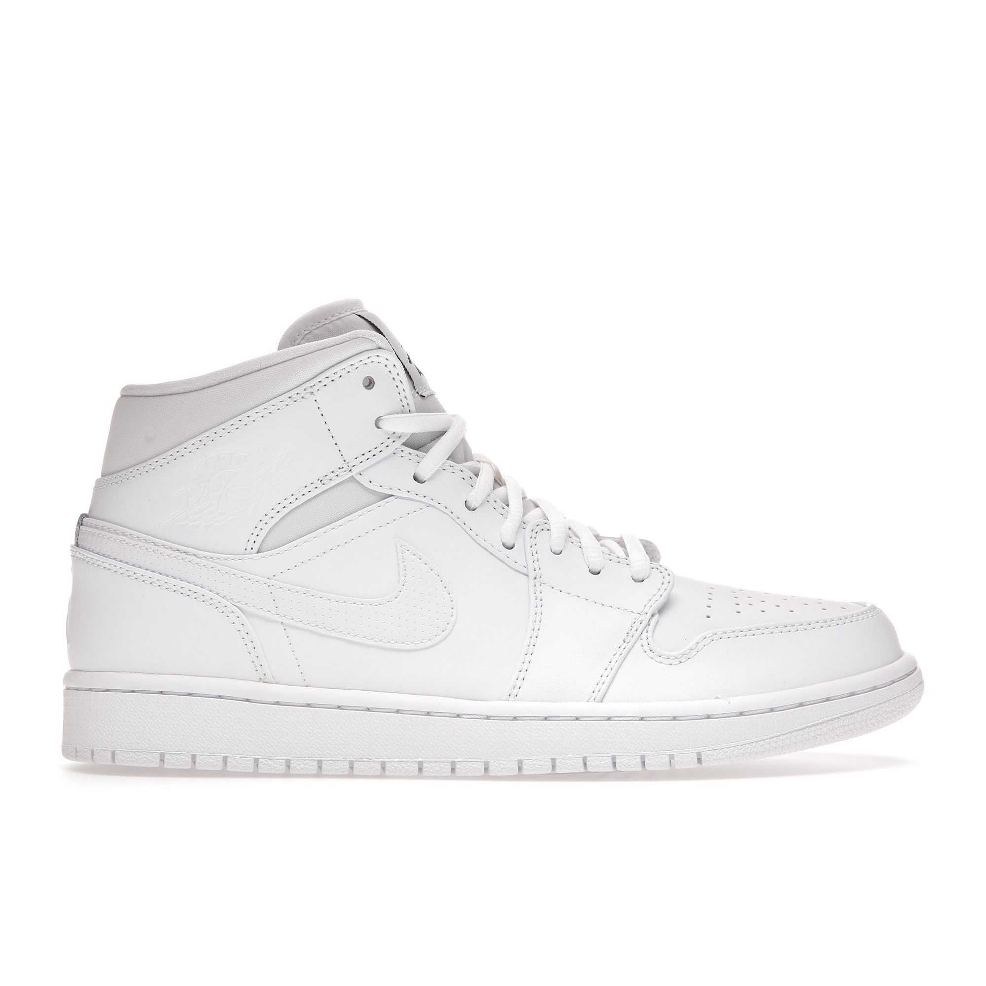 

Мужские кроссовки Air Jordan 1 Retro Mid White черно-белые 554724-110