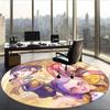 Huntrix (222) Round Office Rug Decorative Floor Rug for Office Bedroom Living Room and Home Space