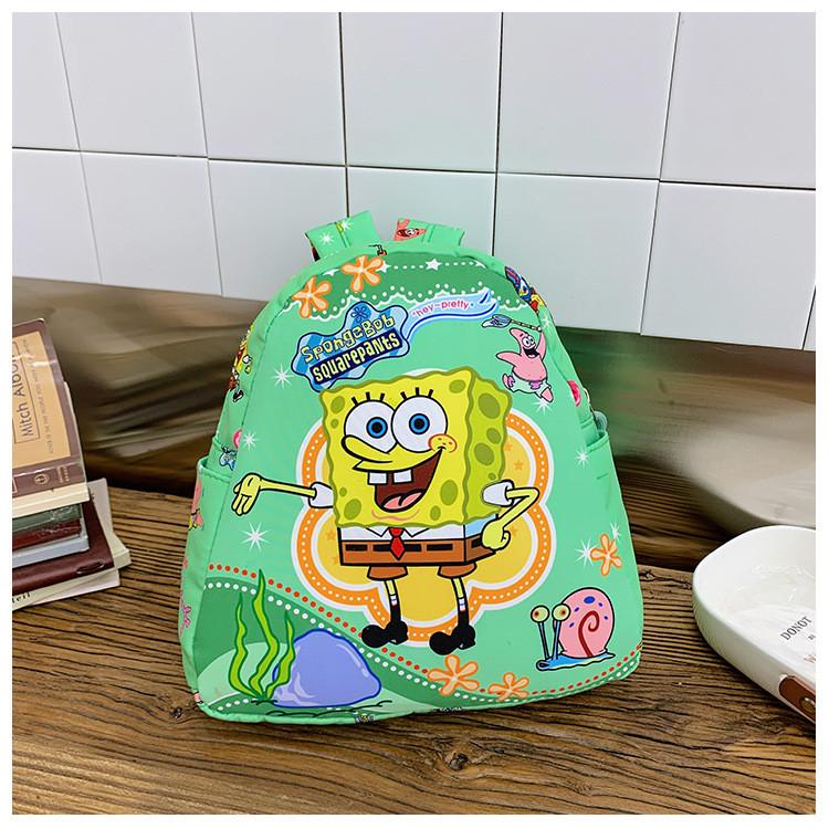 Patrick Spongebob Star Sports Surfing Eating Popcorn Printed Children Backpack