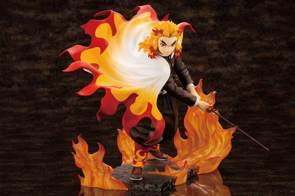 Kotobukiya ARTFX J Demon Slayer: Kimetsu No Yaiba Rengoku Kyojuro 1/8 Scale PVC Pre-painted Finished Figure PP927