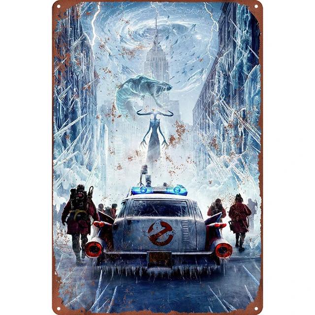Ghostbusters Vintage Metall-Wandbild, Retro-Filmdeko, Sammler-Blechposter für Heimkino, Männerhöhle xin