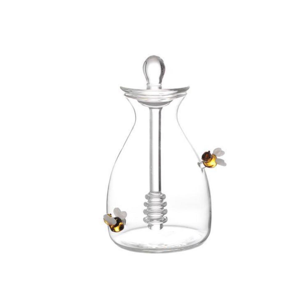 Large Capacity Glass Honey Jar Three-dimensional Bee Honey Container Creative Syrup Jar Breakfast
