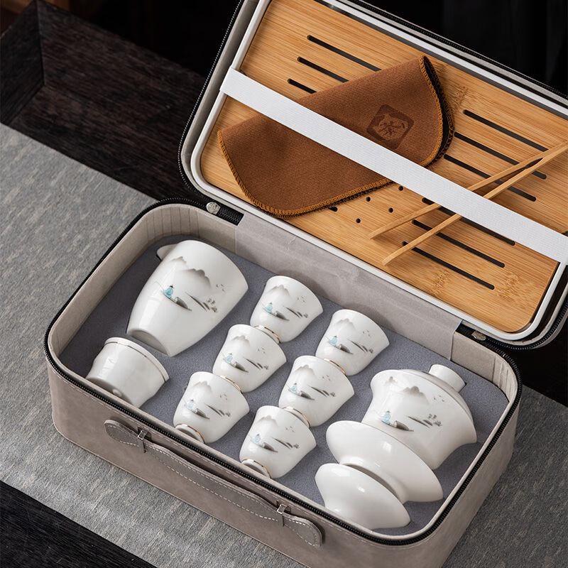 White Porcelain Mutton Fat Jade Style Tea Set