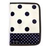 Mother and Child Health Handbook Case for Zipper for Two Polka Dot Large X Polka Dot Small with a Pocket Tissue Pouch Girls,