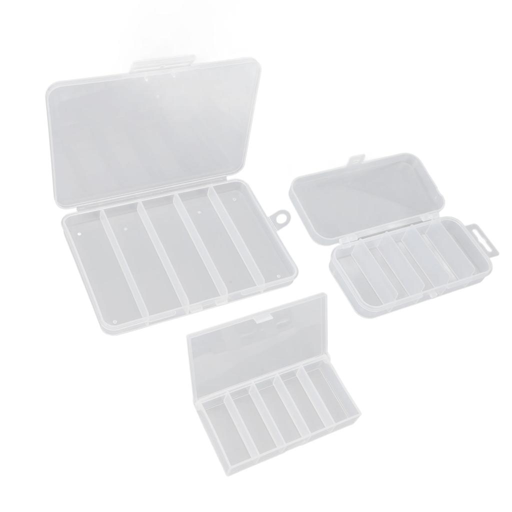 3pcs Fishing Tackle Box Multipurpose Waterproof Dustproof Protective Clear Fishing Lure Box for Fish
