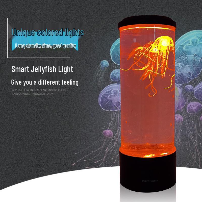 LED Bunte Quallen Nachtlicht - USB-Stecker, Schlafzimmer Atmosphärenlampe
