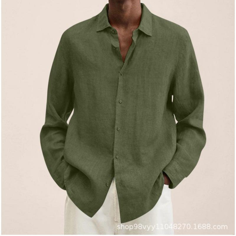 Nuova Camicia da Uomo Stampata a Maniche Lunghe Autunnale, Top alla Moda Versatili Casual