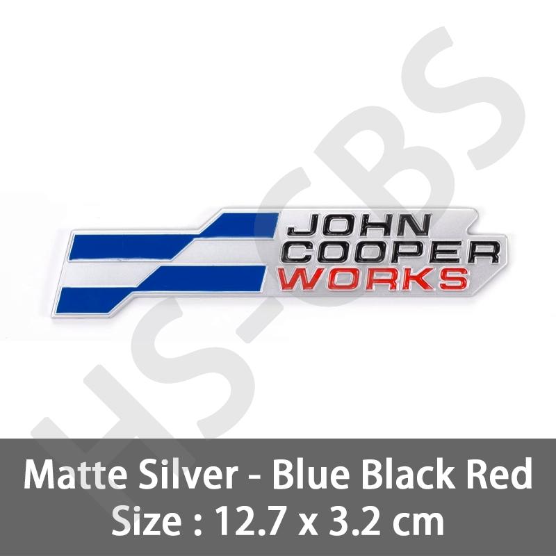 Autocollants Métalliques 3D pour Voiture Emblème John Cooper Works JCW Badge de Coffre Arrière Autocollant Pour J01 U25 F57 R53 R55 R56 R58 Logo de Style de Voiture