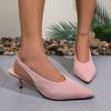 Women Sandals Pointed Toe High Heels Shoes Sexy Dress Party Woman Slippers 2025 Elegant Summer New Slingback Pumps Sandalias