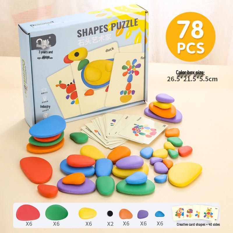 

Игра на укладку «Радужные камешки»: Развивающий инструмент и интерактивная игрушка для логического мышления для детей