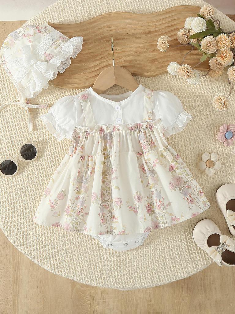 Letní Korejský Princeznovský Dětský Obleček 2025 - Šatičky na Ramínka & Overálek pro Kojence