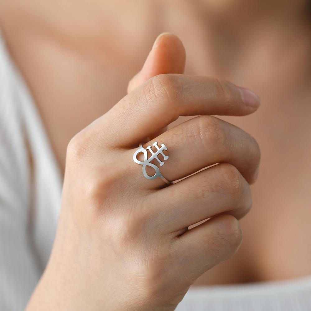 Dawapara Vintage Leviathan Cross Adjustable Ring Stainless Steel Unisex Rings Protection Symbol Gothic Jewelry Anniversary Gift