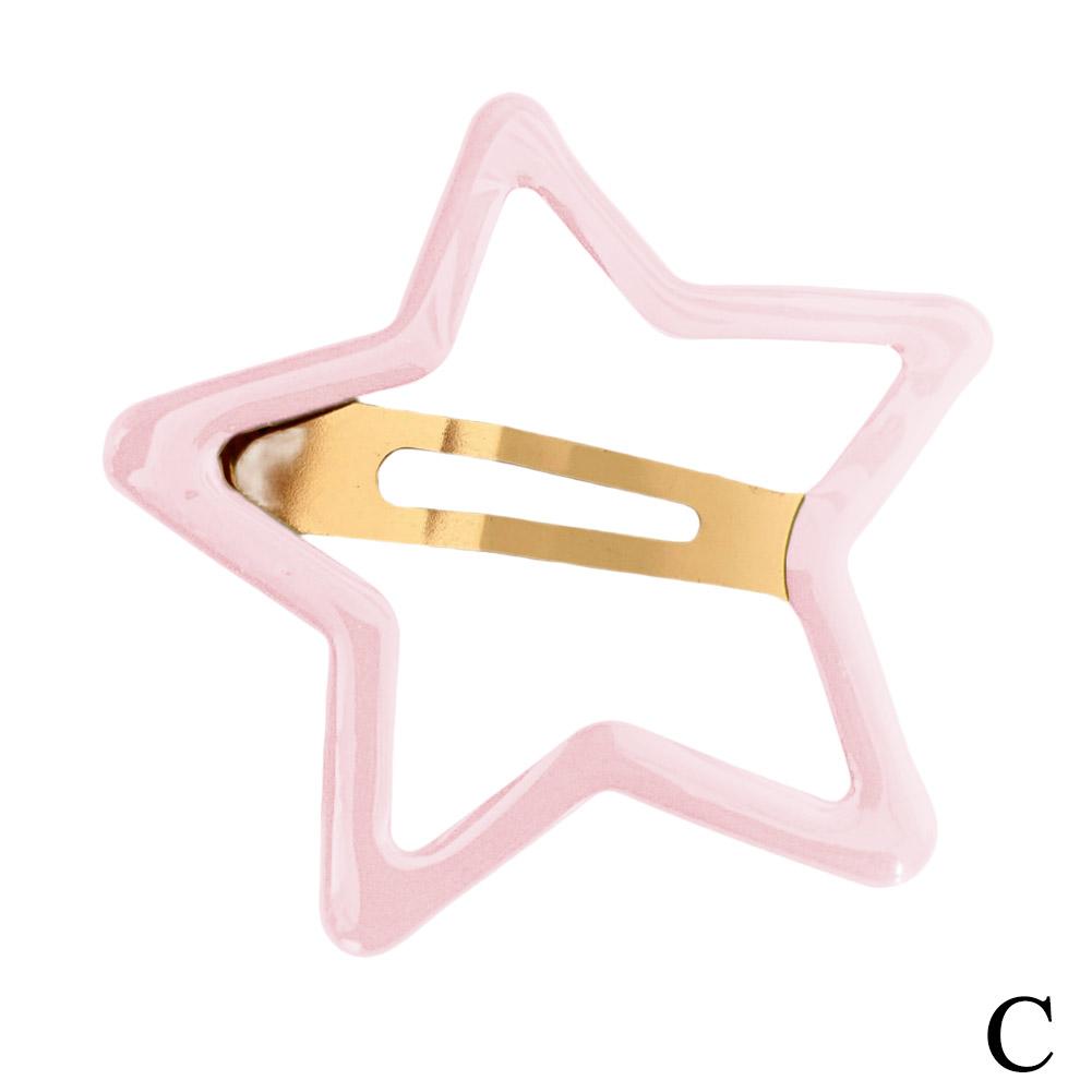 

Большая заколка для волос в виде звезды, сломанная заколка для волос, звезда, пентаграмма и стильная цветная заколка для волос, пятиконечная H7Y9 pink-one-size