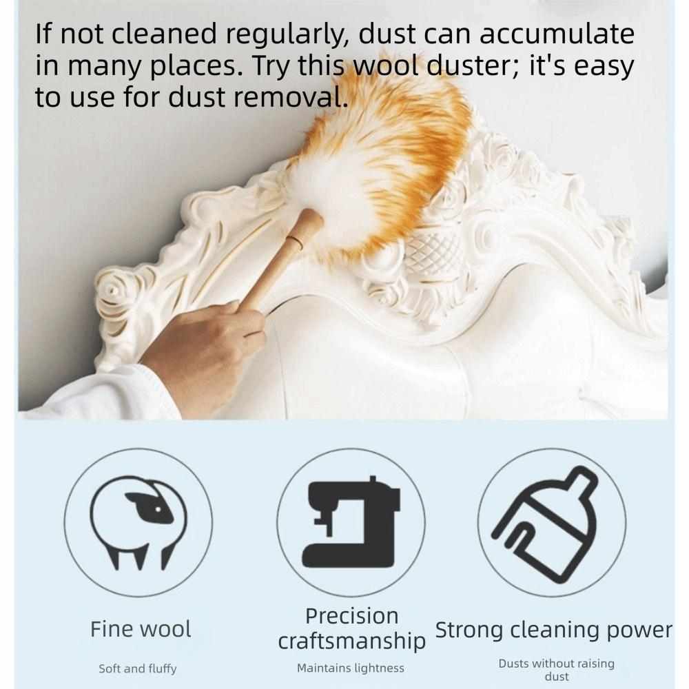 Washable Dust Duster Soft Brush Wool Dust Collector Household Cleaning Wool Duster  Car Cleaning