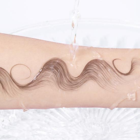 Adesivo de Tatuagem de Cabelo Prático Natural À Prova de Suor Leve